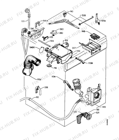 Взрыв-схема стиральной машины Electrolux CAW1210 - Схема узла Hydraulic System 272